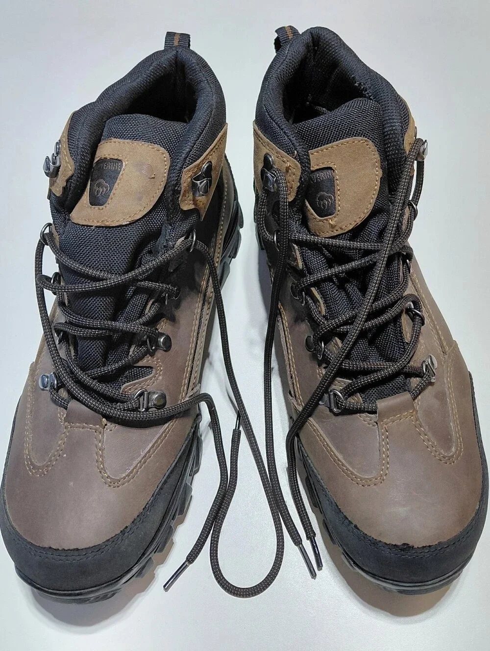 WOLVERINE Men's Spencer Brown and Black   Leather Hiking Boots  Size 10.5EW